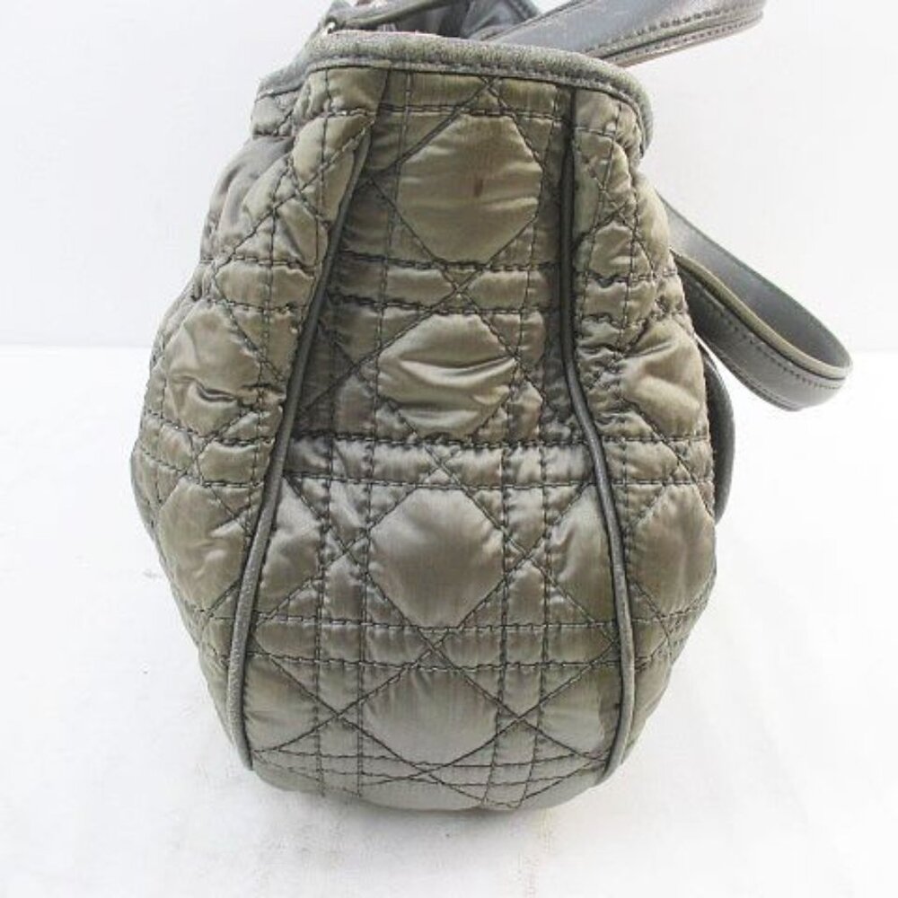 Christian Dior Cannage Handbag Quilted Charm Green - Picture 5 of 9